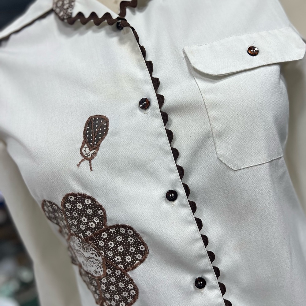 Vintage Patchwork Blouse XL